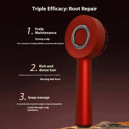 Peine de masaje eléctrico, cepillo láser portátil automático con luz roja y aplicador de aceite esencial